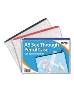 SEE THROUGH PENCIL CASE 245 X 160MM (PACK OF 12) 302152