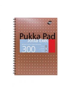 PUKKA PAD RULED METALLIC WIREBOUND EXECUTIVE JOTTA NOTEPAD 300 PAGES A4+ (PACK OF 3)7019-MET