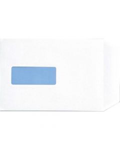 Q-CONNECT C5 ENVELOPES WINDOW POCKET PEEL AND SEAL 100GSM WHITE (PACK OF 500) IP53