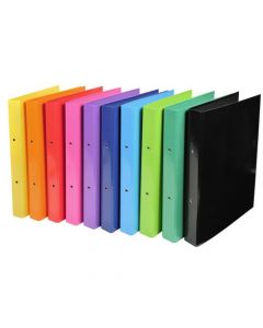 IDERAMA A4 RING BINDER 2 RING 30MM ASSORTED (PACK OF 10 BINDERS) 54929E