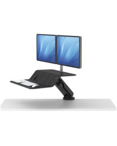 FELLOWES LOTUS SIT STAND WORK STATION DUAL SCREEN BLACK 8081601