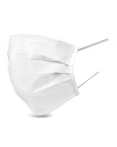 BEESWIFT COTTON FACE MASK WHITE  (PACK OF 1)