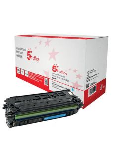 5 STAR OFFICE REMANUFACTURED LASER TONER CARTRIDGE PAGE LIFE 5000PP CYAN [HP 508A CF361A ALTERNATIVE]