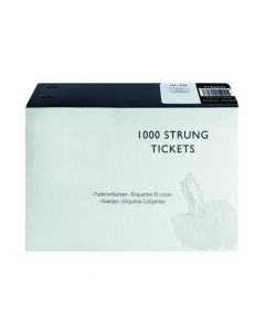 STRUNG TICKET 37X24MM WHITE (PACK OF 1000) KF01618
