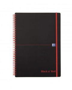 BLACK N' RED POLYPROPYLENE WIREBOUND NOTEBOOK 140 PAGES A4 (PACK OF 5) 846350111