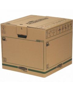 FELLOWES BANKERS BOX MOVING BOX LARGE BROWN GREEN (PACK OF 5) 6205301