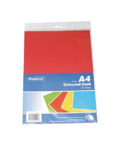 STEPHENS ASSORTED COLOURED CARD 210GSM (PACK OF 80 CARDS) RS242451
