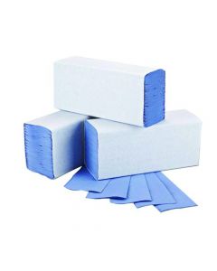 2WORK 1-PLY M-FOLD HAND TOWEL BLUE (PACK OF 3000) 2W71923