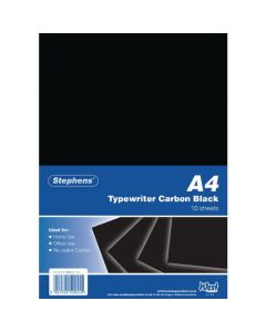 STEPHENS  BLACK TYPEWRITER CARBON PAPER 40GSM (PACK OF 100 SHEETS)
