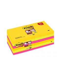 POST-IT SUPER STICKY Z-NOTES 76X 76MM RIO (PACK OF 12) R330-SSRIO-P9+3