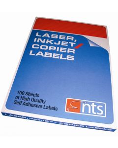 NTS HIGH QUALITY LABELS FOR LASER, COPIER & INKJET 2 PER SHEET 199.6 X 143.5MM (PACK OF 100 SHEETS)