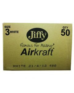 JIFFY AIRKRAFT BAG SIZE 3 220X320MM WHITE (PACK OF 50) JL-3