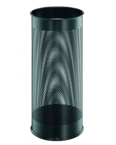 DURABLE UMBRELLA STAND TUBULAR STEEL PERFORATED 28.5 LITRE CAPACITY 280X635MM BLACK REF 3350/01