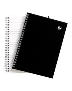 5 STAR OFFICE NOTEBOOK WIREBOUND 80GSM RULED 140PP A5 BLACK [PACK 5]