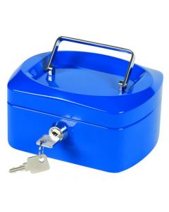 Q-CONNECT CASH BOX 6 INCH BLUE KF02608 (PACK OF 1)