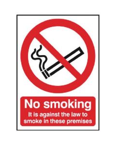SAFETY SIGN 210X148MM NO SMOKING SELF-ADHESIVE SR72080 (PACK OF 1)