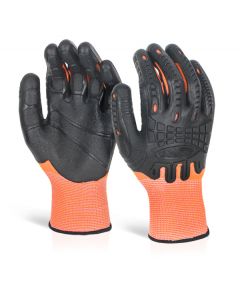 BEESWIFT CUT RESISTANT FULLY COATED IMPACT GLOVE ORANGE S (PAIR)