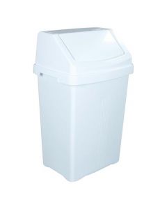 SWING BIN AND LID 50 LITRES WHITE