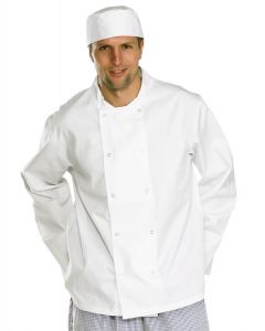 BEESWIFT CHEFS JACKET LONG SLEEVE WHITE XS (PACK OF 1)
