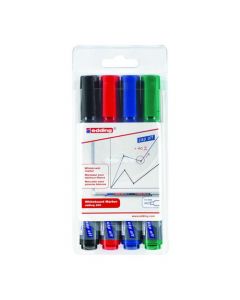 EDDING 360 DRYWIPE MARKER ASSORTED (PACK OF 4) 4-360-4