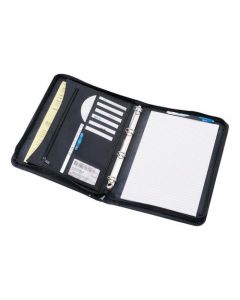 5 STAR OFFICE ZIPPED CONFERENCE RING BINDER CAPACITY 30MM LEATHER LOOK A4 BLACK (PACK OF 1)