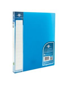CONCORD VIBRANT RING BINDER POLYPROPYLENE 2 O-RING 15MM SIZE A4 BLUE REF 7123-PFL [PACK OF 10 BINDERS]