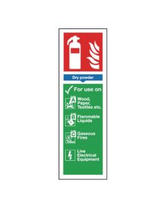 SAFETY SIGN FIRE EXTINGUISHER DRY POWDER 280X90MM SELF-ADHESIVE F201/S  (PACK OF 1)