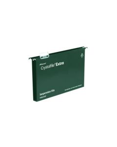 REXEL CRYSTALFILE EXTRA 30MM SUSPENSION FILE A4 GREEN(PACK OF 25 FILES)71759