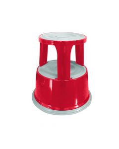 Q-CONNECT RED METAL STEP STOOL KF04843