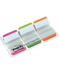 POST-IT INDEX TABS LINED STRONG 25MM ASSORTED PINK BRIGHT-GREEN ORANGE REF 686L-PGO [PACK 66 TABS]