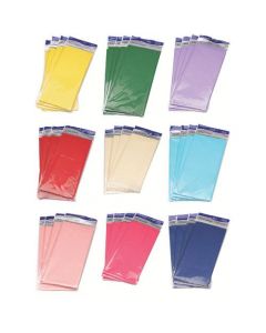 TISSUE PAPER C6 500 X 750MM  ASSORTED (20 SHEETS PER COLOUR= TOTAL 180 SHEETS)