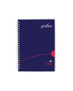 GRAFFICO POLYPROPYLENE WIREBOUND NOTEBOOK 140 PAGES A5 500-0505 (PACK OF 1)