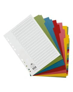 CONCORD RECYCLED DIVIDERS A4 20 PART PASTEL 48699