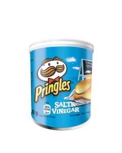 PRINGLES POPNGO SALT AND VINEGAR CRISPS UNIQUE SHAPE WELL-SEASONED NON-GREASY REF 7000273001 [PACK OF 12 CANISTERS]