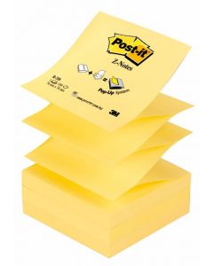 POST-IT Z-NOTES 76 X 76MM CANARY YELLOW (PACK OF 12) R330