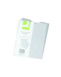 Q-CONNECT CARD HOLDER POLYPROPYLENE A6 (PACK OF 100 CARD HOLDERS) KF01949