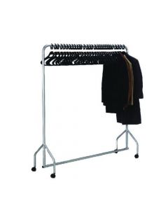 SILVER GARMENT HANGING RAIL WITH 30 HANGERS 316939