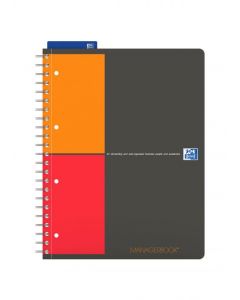 OXFORD INT MNGRS BK POLY WBND 80GSM SMART RULED PERF PUNCHED 4 HOLES 160PP A4+ REF 400010756 [PACK 5]