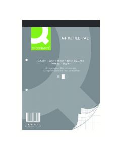 Q-CONNECT A4 GRAPH REFILL PAD 80 SHEET (PACK OF 10) KF02231