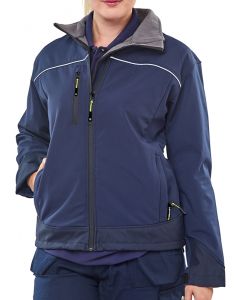 BEESWIFT LADIES SOFT SHELL JACKET NAVY BLUE XL (PACK OF 1)