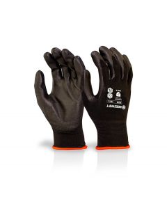 BEESWIFT PU COATED GLOVES BLACK XL (PACK OF 1)