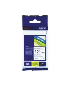BROTHER P-TOUCH 12MM BLUE ON WHITE TZE233 LABELLING TAPE (PACK OF 1)