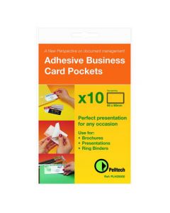 PELLTECH BUSINESS CARD HOLDER SIDE OPENING 60X95MM (PACK OF 10 CARD HOLDERS) PLH 25510