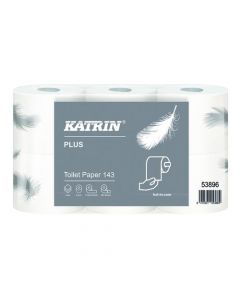 KATRIN PLUS 3-PLY TOILET ROLL 143 SHEETS (PACK OF 48) 53896