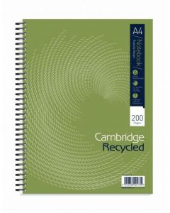 CAMBRIDGE RECYCLED RULED WIREBOUND NOTEBOOK 200 PAGES A4+ (PACK OF 3) 100080423