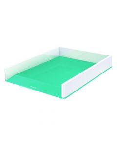 LEITZ WOW LETTER TRAY DUAL COLOUR WHITE/ICE BLUE 53611051  (PACK OF 1)