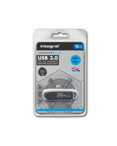 Integral Courier Dual USB 3.0 FIPS 197 16GB Ref INFD16COUDL3.0-197 USB Drive