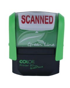 COLOP GREEN LINE WORD STAMP SCANNED RED (IMPRESSIONS SIZE: 38 X 14MM) P20GLSCA (PACK OF 1)