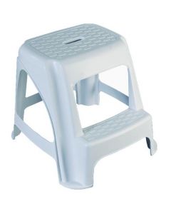 GPC WHITE PLASTIC STEP STOOL (L470 X W510 X H400MM) HE400Z