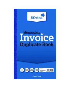 SILVINE CARBONLESS DUPLICATE INVOICE BOOK 210X127MM (PACK OF 6) 711-T